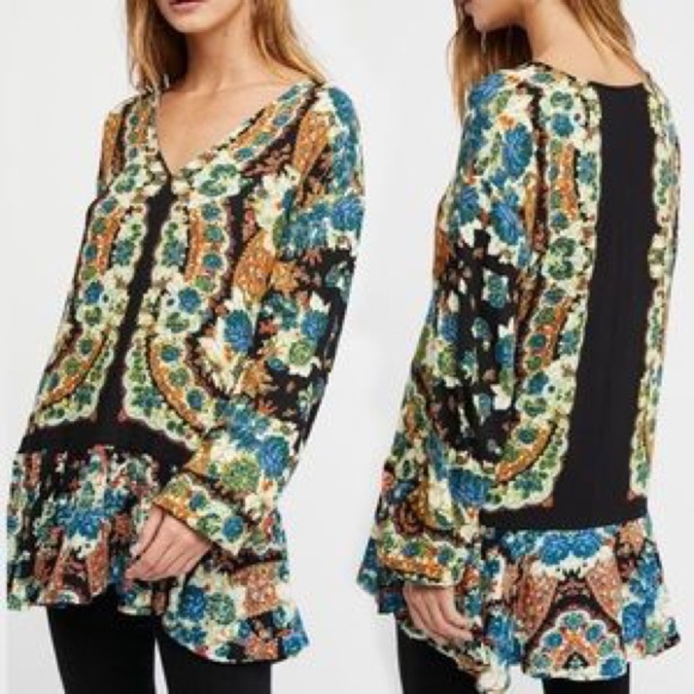 Free People Lovely Dreams Printed Tunic